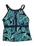 Lands' End 100% Nylon Paisley Blue Swimsuit Top Size 18 - photo 1