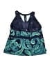 Lands' End 100% Nylon Paisley Blue Swimsuit Top Size 18 - photo 2