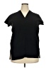 Roucha 100% Polyester Black Short Sleeve Blouse Size 2X (estimated) - photo 1