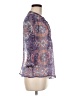 Scoop Purple 3/4 Sleeve Blouse Size M - photo 4