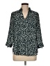 A. Byer 100% Polyester Animal Print Teal 3/4 Sleeve Blouse Size M - photo 1