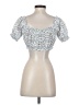 Princess Polly 100% Polyester Silver Short Sleeve Blouse Size 0 - photo 2