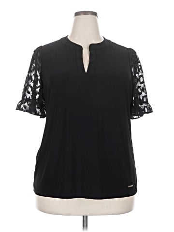 Anne Klein Short Sleeve Blouse (view 1)