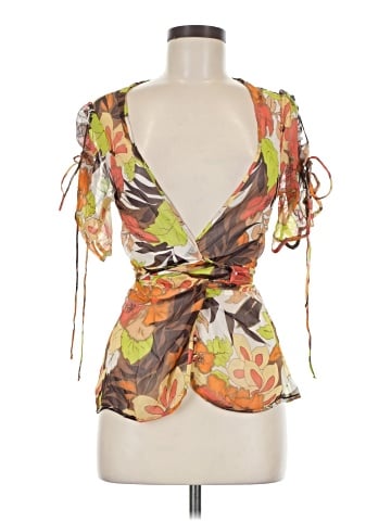 Assorted Brands Short Sleeve Silk Top (view 1)
