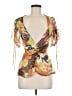 Assorted Brands 100% Silk Orange Short Sleeve Silk Top Size M - photo 1