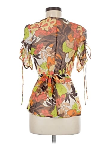 Assorted Brands Short Sleeve Silk Top (view 2)