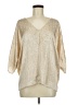 St. John Gold 3/4 Sleeve Silk Top Size M - photo 1