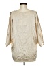 St. John Gold 3/4 Sleeve Silk Top Size M - photo 2