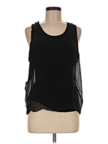 BCBGMAXAZRIA Sleeveless Silk Top (view 1)