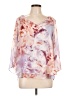 Jennifer Lopez 100% Polyester Pink 3/4 Sleeve Blouse Size L - photo 1