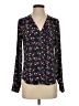 Express 100% Polyester Floral Black Long Sleeve Blouse Size XS - photo 1