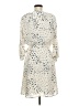 Habitual 100% Polyester Animal Print Ivory Casual Dress Size Med (2) - photo 2