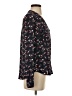 Express 100% Polyester Floral Black Long Sleeve Blouse Size XS - photo 4