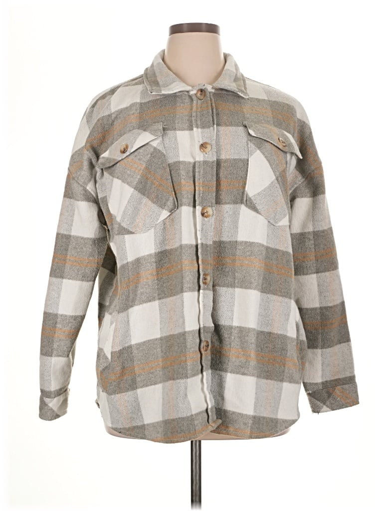 Pre-owned Kensie Coat In Gray