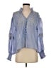 Free For Humanity 100% Cotton Blue Long Sleeve Blouse Size S - photo 1