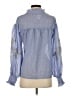 Free For Humanity 100% Cotton Blue Long Sleeve Blouse Size S - photo 2