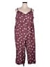 Torrid Polka Dots Burgundy Jumpsuit Size 4X Plus (4) - photo 1