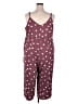 Torrid Polka Dots Burgundy Jumpsuit Size 4X Plus (4) - photo 2