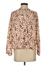 Veronica M. Animal Print Tan Long Sleeve Blouse Size S - photo 1