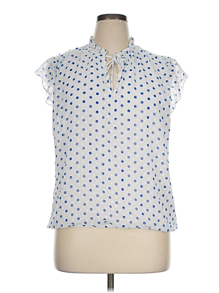 Pre-owned Tamara H. Sleeveless Blouse In Blue