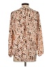 Veronica M. Animal Print Tan Long Sleeve Blouse Size S - photo 2