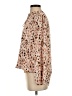 Veronica M. Animal Print Tan Long Sleeve Blouse Size S - photo 5