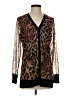 Chico's Animal Print Brown Long Sleeve Blouse Size Sm (0) - photo 1