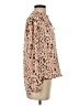 Veronica M. Animal Print Tan Long Sleeve Blouse Size S - photo 4