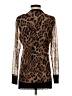 Chico's Animal Print Brown Long Sleeve Blouse Size Sm (0) - photo 2