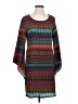 Rock 47 100% Polyester Print Teal Casual Dress Size S - photo 1