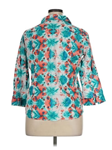 Caribbean Joe 3/4 Sleeve Button-Down Shirt (view 2)