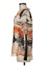 Waverly Grey Print Orange Long Sleeve Blouse Size M - photo 5