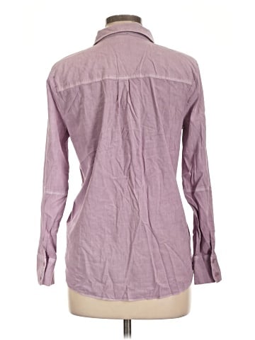 Ecru Long Sleeve Button-Down Shirt (view 2)