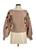 VICI Floral Tan Pullover Sweater Size M - photo 1