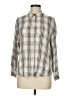 MNG Plaid Ivory Long Sleeve Blouse Size 6 - photo 1