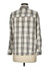 MNG Plaid Ivory Long Sleeve Blouse Size 6 - photo 2