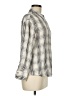 MNG Plaid Ivory Long Sleeve Blouse Size 6 - photo 4
