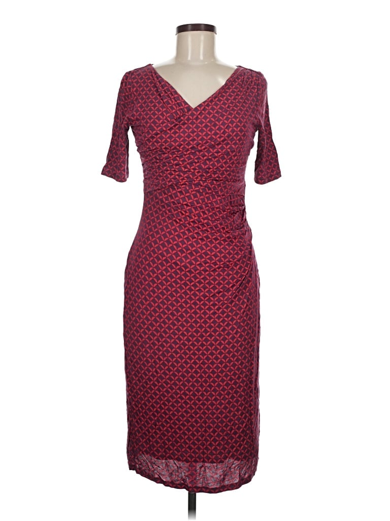Pre-owned Boden Cocktail Dress In Burgundy