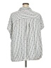 Torrid Stripes Silver Short Sleeve Button-Down Shirt Size 4X Plus (4) - photo 2