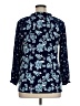 MICHAEL Michael Kors Floral Blue 3/4 Sleeve Blouse Size XL - photo 2