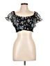Love Tree 100% Polyester Black Short Sleeve Top Size L - photo 1