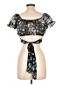 Love Tree 100% Polyester Black Short Sleeve Top Size L - photo 2