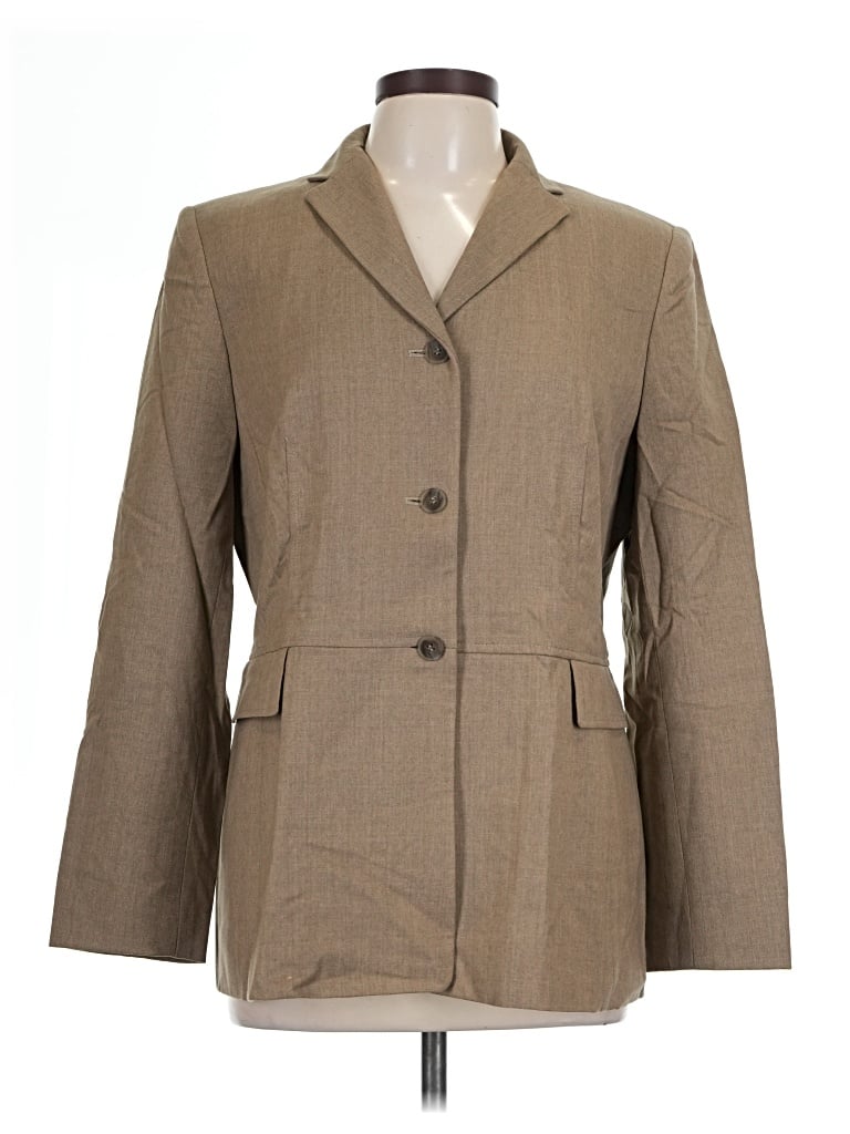 Pre-owned Ann Taylor Blazer Jacket In Tan