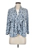 Ellen Tracy Blue 3/4 Sleeve Blouse Size M - photo 1