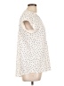 Monday Fun 100% Polyester Polka Dots Ivory Short Sleeve Blouse Size L - photo 4