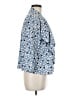 Ellen Tracy Blue 3/4 Sleeve Blouse Size M - photo 4