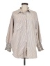 Assorted Brands 100% Polyester Tan Long Sleeve Blouse Size M - photo 1