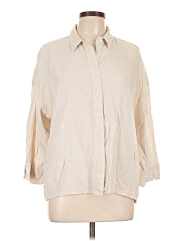 L.L.Bean Signature 3/4 Sleeve Button-Down Shirt (view 1)