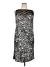 Tiana B. Animal Print Silver Cocktail Dress Size 1X - photo 1