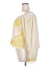 AS by DF 100% Silk Yellow 3/4 Sleeve Silk Top Size M - photo 5